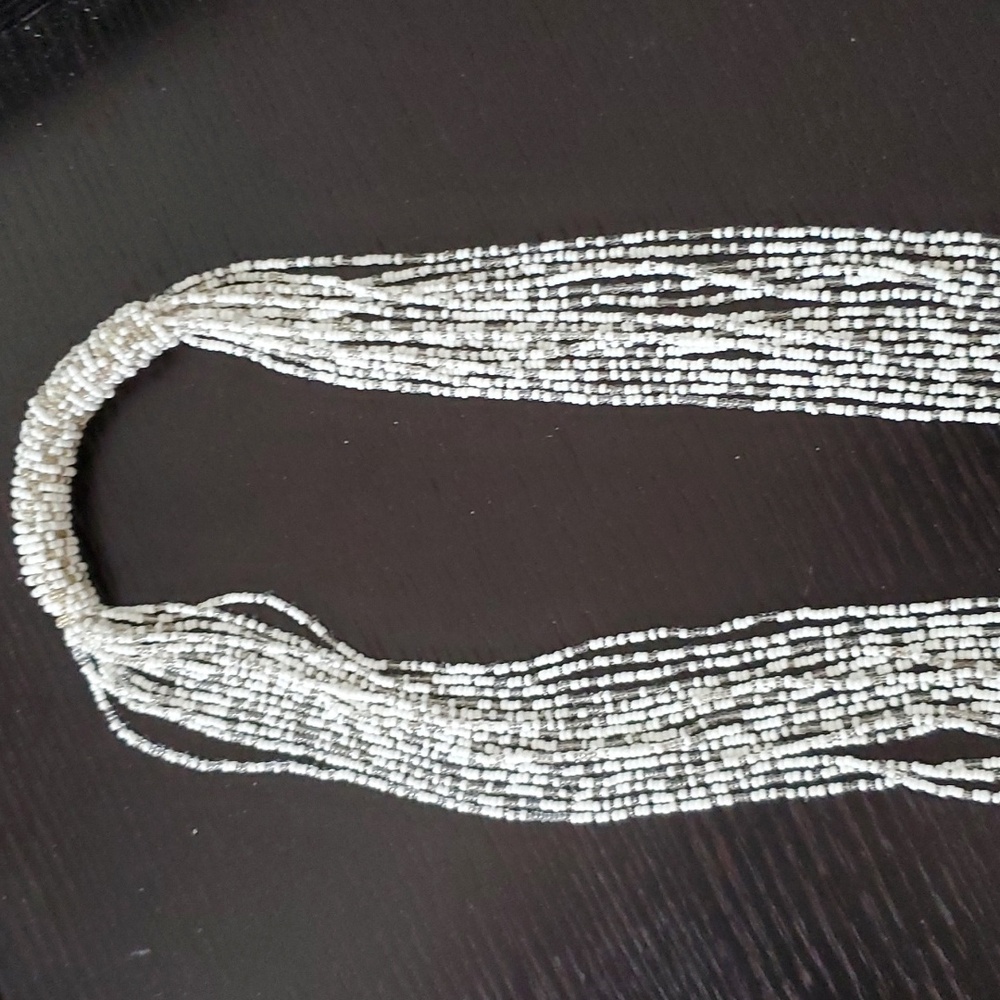 Glass Moonstone Beaded Multi Strand Belt or Necklace